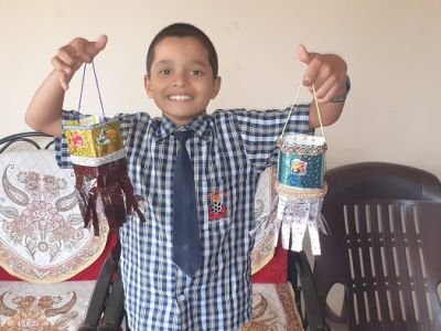 On account of Deepawali  festivals we have arranged lantern making  Activity in school. Students  prepared  nice & creative  lanterns