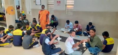 Diwali Diya and candle making in NKVS CBSE I to x std  students