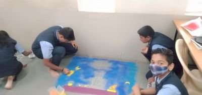 Rangoli competition in NKVS CBSE school