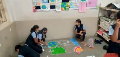 Rangoli competition in NKVS CBSE school