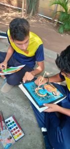 Ambedkar Jayanti  and drawing completion conducted on Nav krishna valley school CBSE 