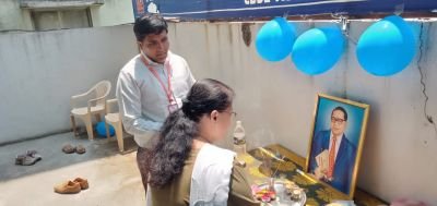 Ambedkar Jayanti  and drawing completion conducted on Nav krishna valley school CBSE 