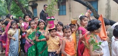 Ashadhi Ekadashi celebration at Nav Krishna valley school vijaynager