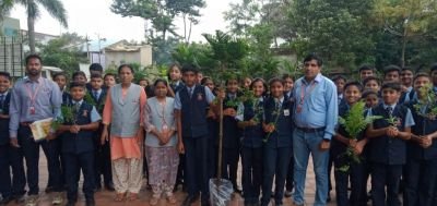 They  prepared a skit to create awareness on Save Earth Theme