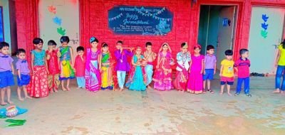 NKVS uttur school students celebrated Dhahi handi 