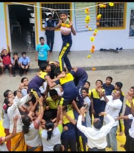 Janmashtami celebration in Nav Krishna Valley School