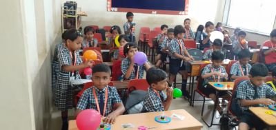 Balloon Hover Craft activity done from 1 st students