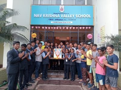 Gandhi Jayanti celebrated Nav Krishna valley school English Medium 