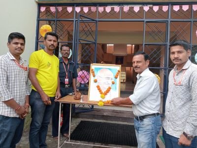 Gandhi Jayanti celebrated Nav Krishna valley school English Medium