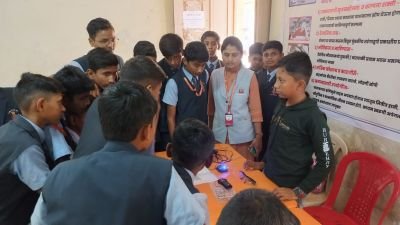 Nav Krishna Valley School English Medium class 6th ,7th,8th,9th standard students visited Lathe Polytechnic College Kupwad to see Science Exhibition Students learnt new concepts & models in exhibition.
 Students enjoyed this activity