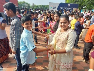 Nav Krishna valley school CBSE celebration Raksha badhan 