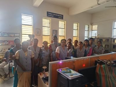 Nav Krishna Valley school - Vice Principle Prashant Chavan Sir workshipped  New computer Lab 