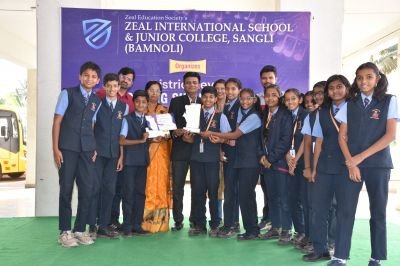 In Patriotic Singing Competition ????????????????????????????????????????  organised by Zeal International School. 
The students of NKVSEM participated in the competition and bagged 3rd rank a trophy???????? and cash prize of Rs 2000