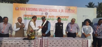 Nav Krishna valley school celebrated  75th Republic Day