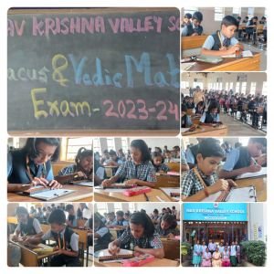 Abacus and Vedic Maths Exam was conducted on 26th February, 2024 at Nav Krishna Valley School by *SCMAS ABACUS COMPANY PUNE.

Students of class 2nd to 6th  appeared for Abacus exam as per their respective levels and class VIIIth students appeared for Vedic Maths 3rd level exam.

 Total 215/240 Abacus  students 42/47 and Vedic Maths Students appeared  for the exam