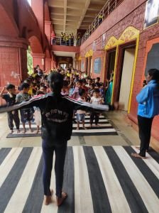 Nav Krishna Valley School Uttur Yoga day celebration 