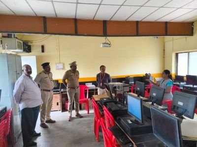 MIDC New Police PSI Visited to Nav Krishna Valley school Marathi medium