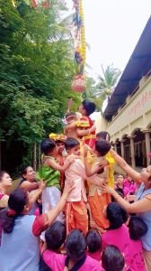 NKVSVN and MH students celebration of Dahi handi in school