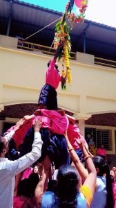 NKVSVN and MH students celebration of Dahi handi in school