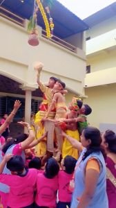 NKVSVN and MH students celebration of Dahi handi in school