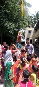 NKVSVN and MH students celebration of Dahi handi in school